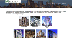 Desktop Screenshot of milehighdevelopment.com